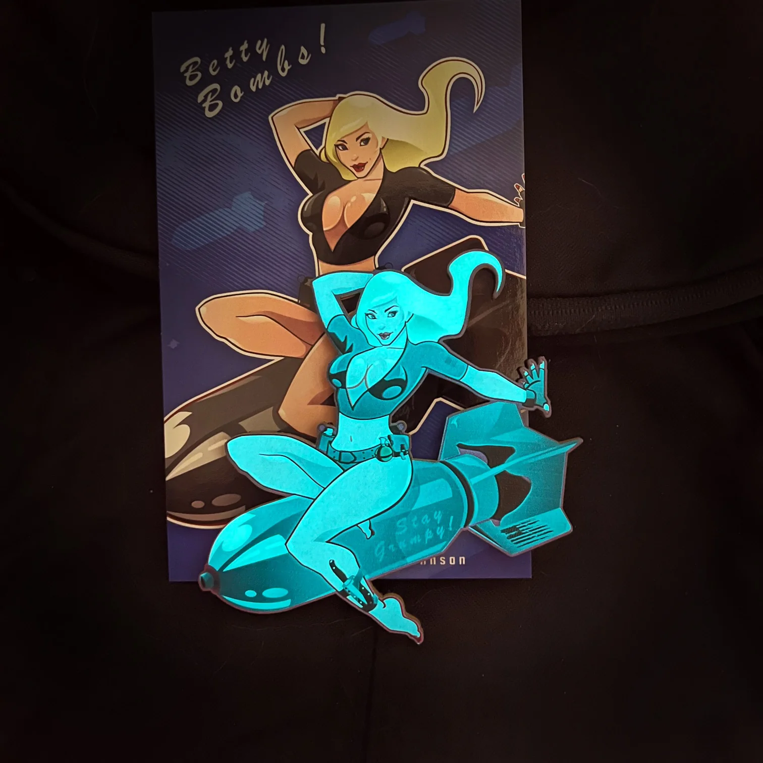 Betty Bombs Pin up Glow Acrylic Patch - Image 3