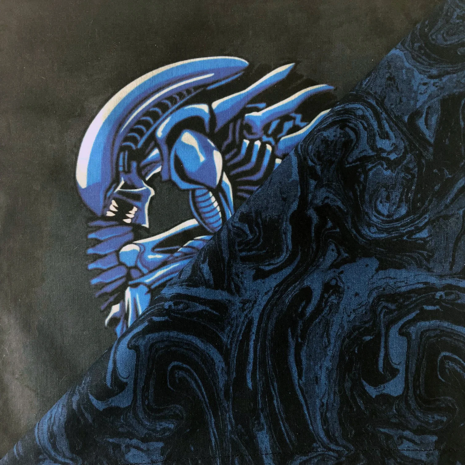 Blue Xeno Handcrafted Limited Edition Handkerchief - Image 3