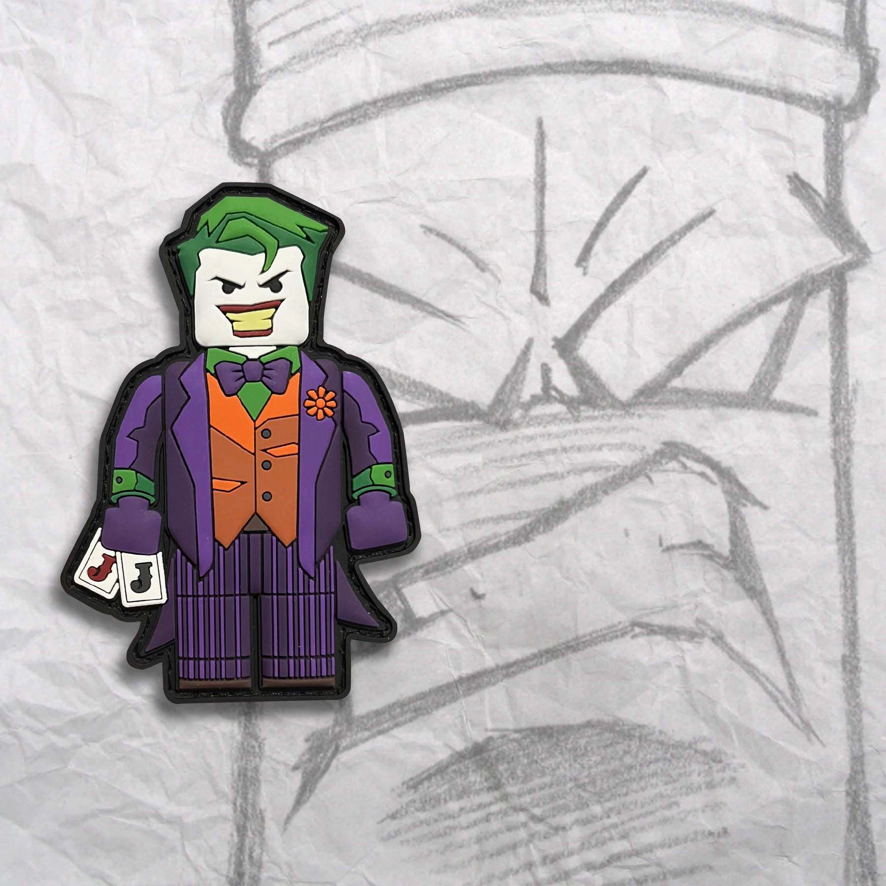 Comic Joker Brick Fig Pvc Patch