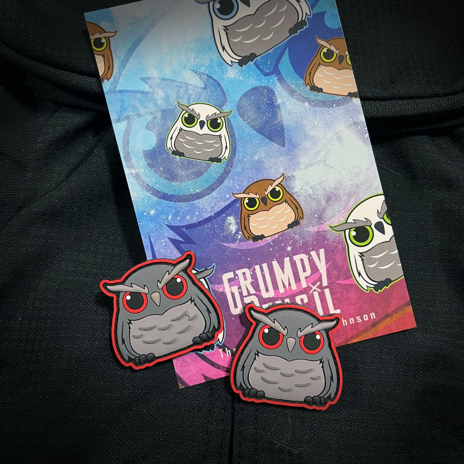Dark Owl, Tiny PVC Patch set - Image 2