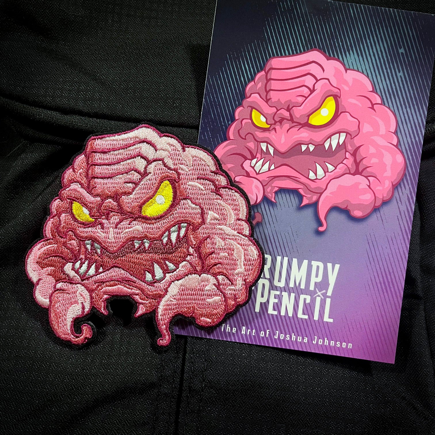 Grumpy Brain Embroidery Patch - Image 2