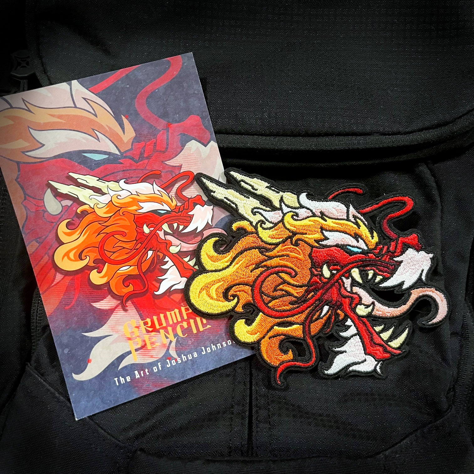 Grumpy Year of the Dragon Embroidery Patch - Image 5