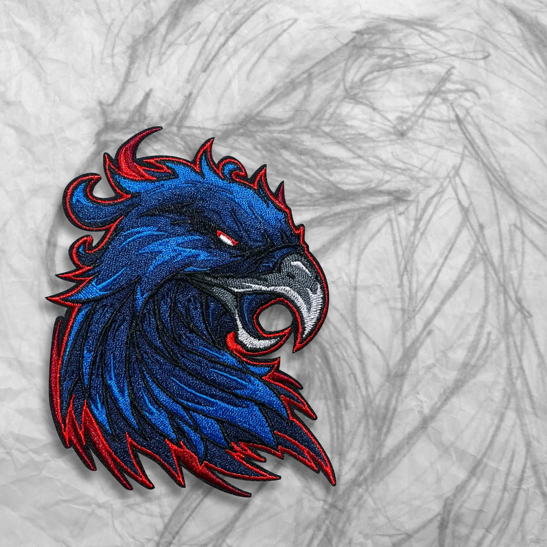 Grumpy Phoenix Embroidery Patch - Image 2