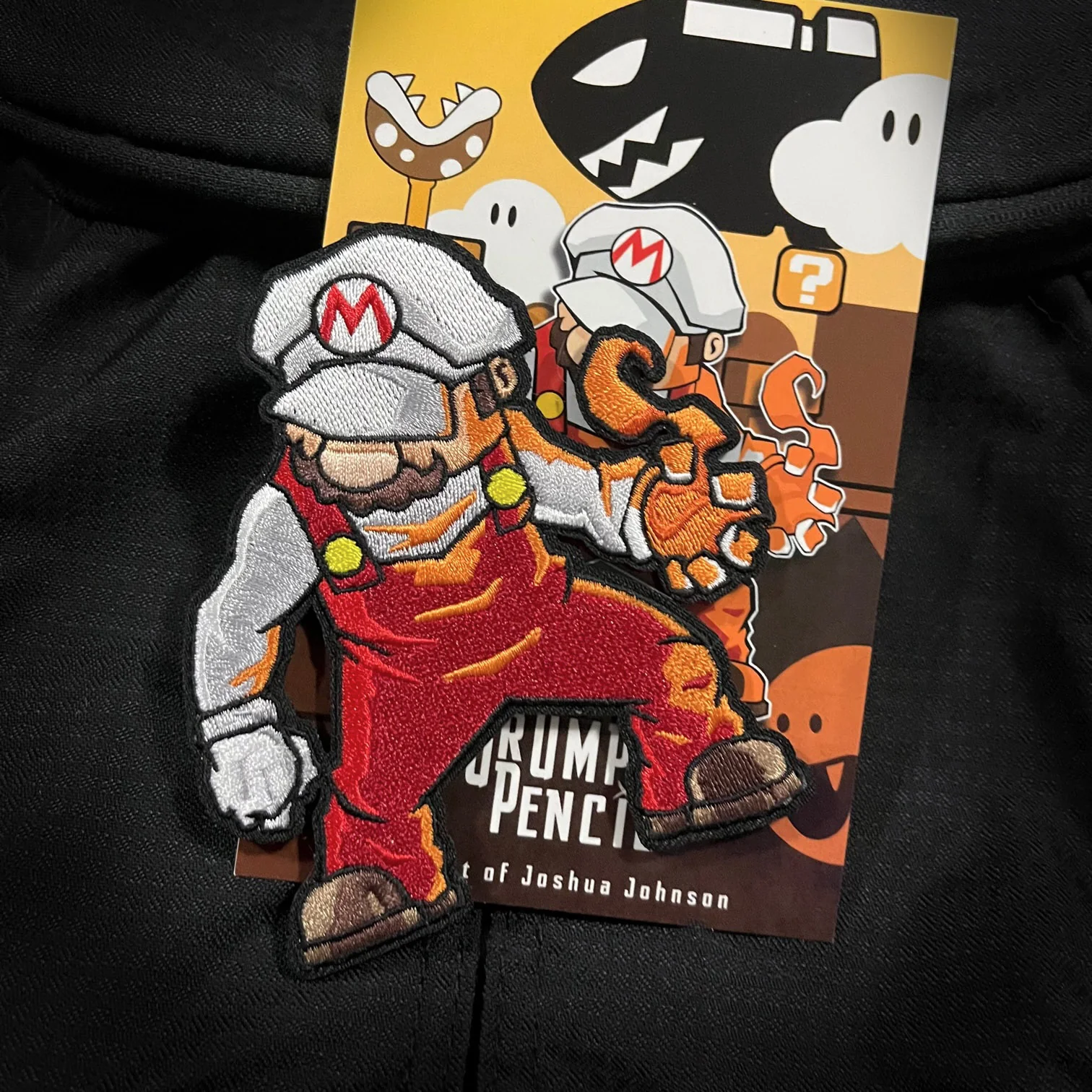 Grumpy Fire Plumber Embroidery Patch - Image 2