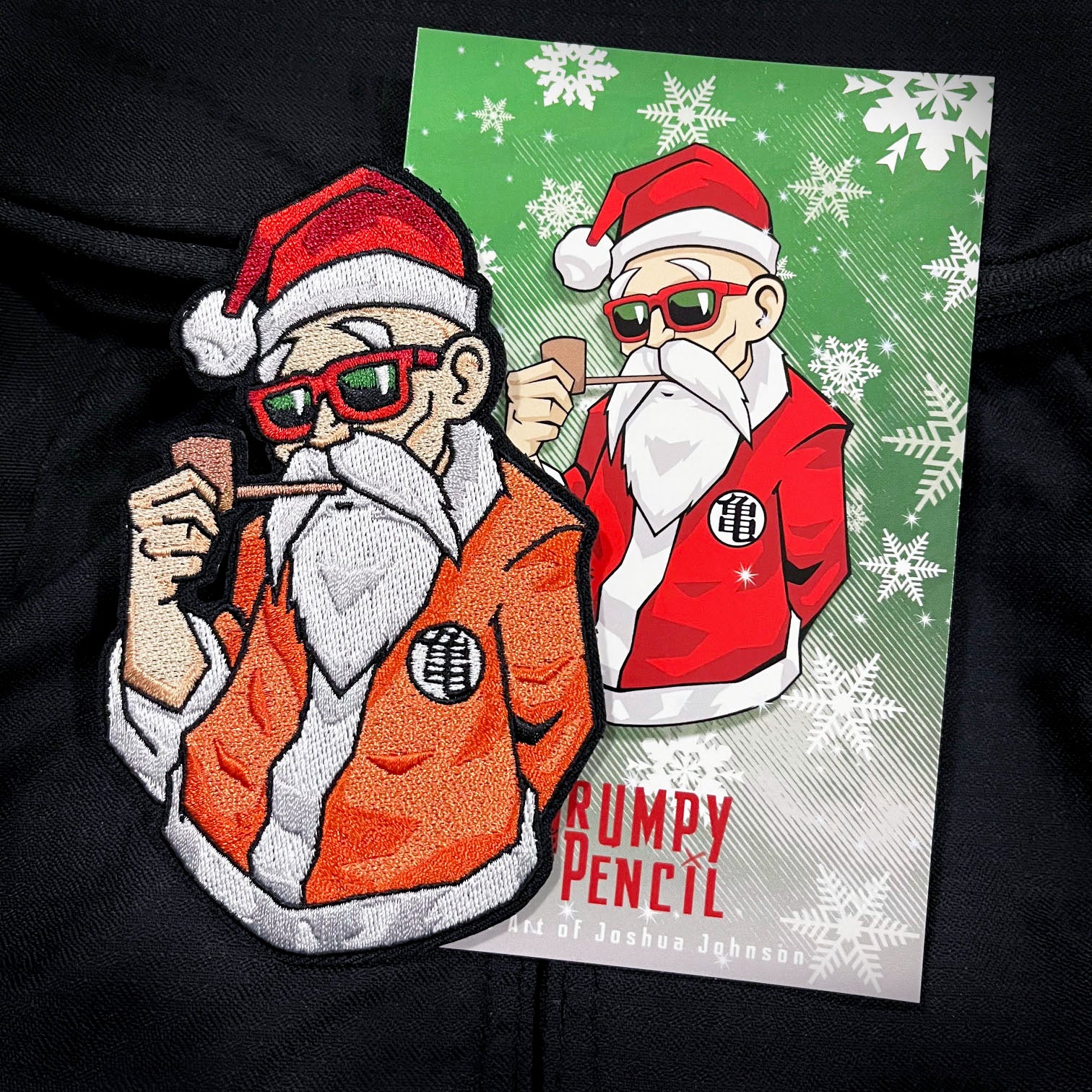 Grumpy Santa Roshi BLEM Version! Embroidery Patch - Image 2
