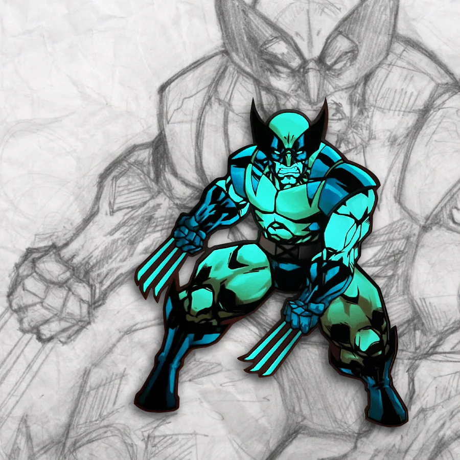Grumpy Wolvie Glow Acrylic Patch - Image 2