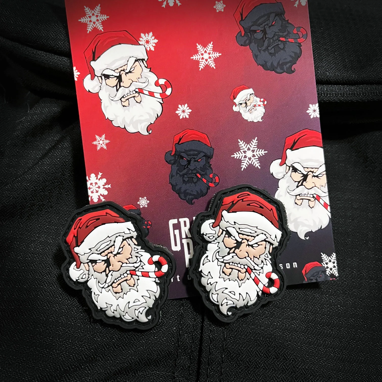 Grumpy Mini Santa, PVC Patch set - Image 2