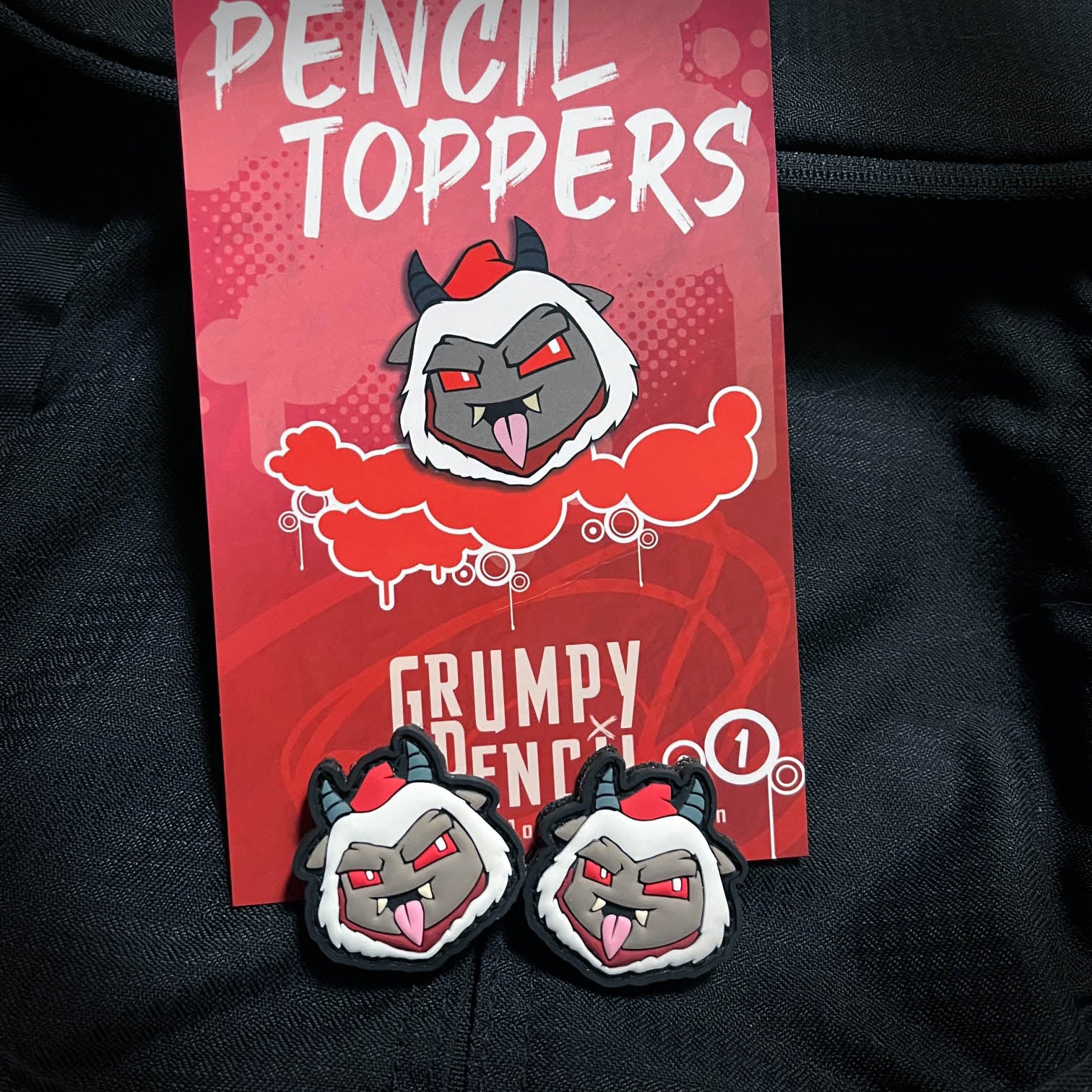 Pencil Topper Krampus, PVC Patch set - Image 2