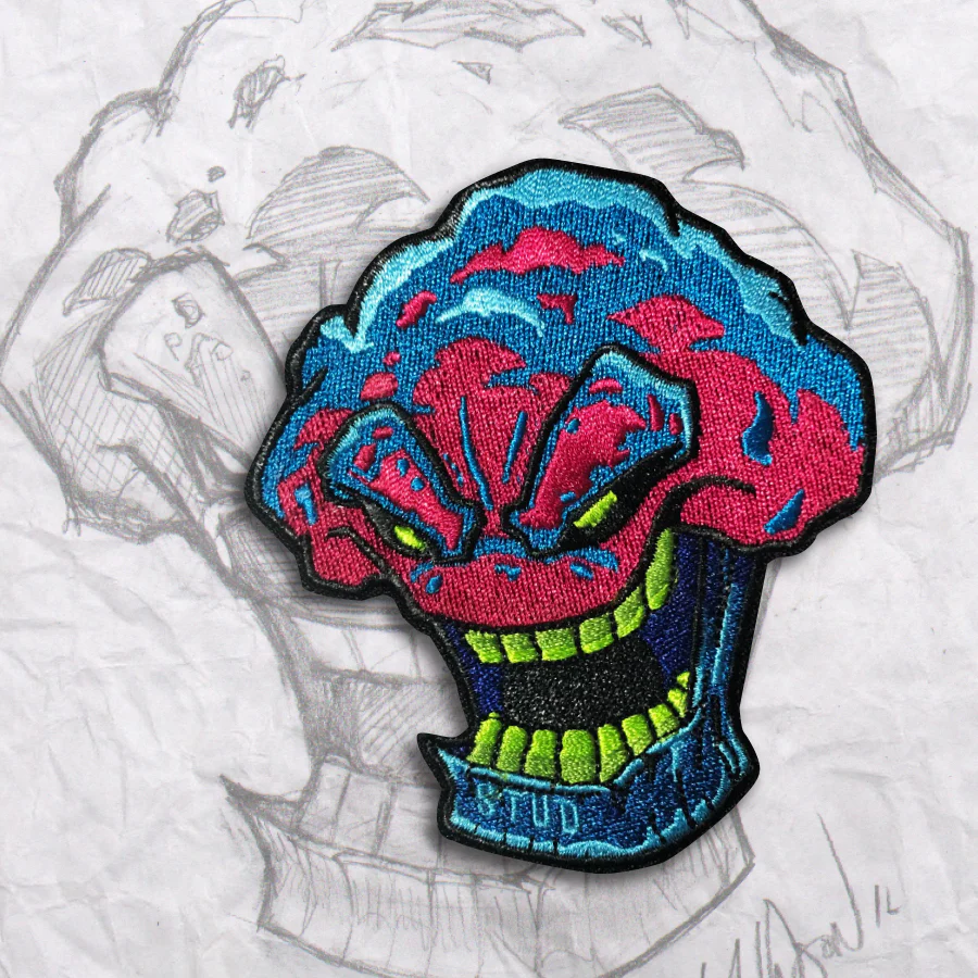 Psychedelic Stud Muffin Embroidery Patch
