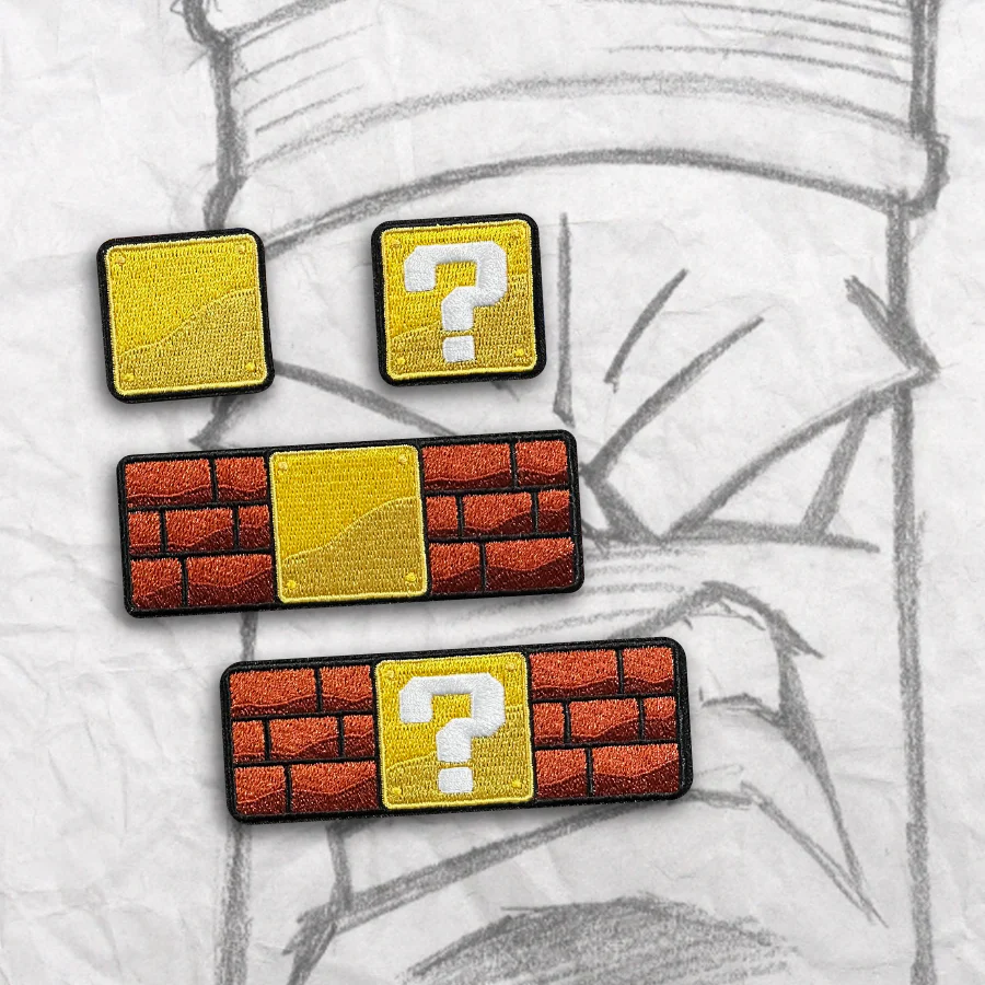 Super Grumpy Classic Blocks Embroidery Patch set